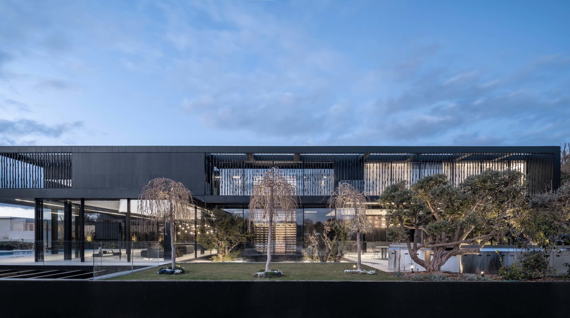 black concrete house black concrete house